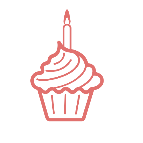 pink cupcake icon